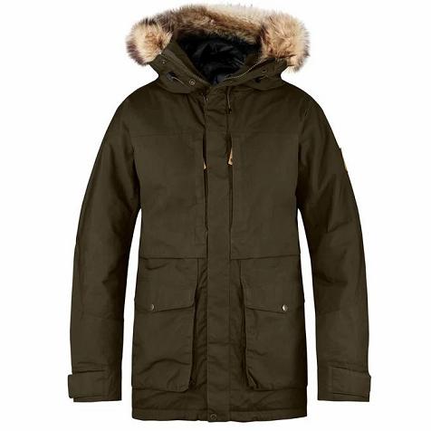 Fjällräven Barents Parkas Dark Olive Singapore For Men (SG-645956)